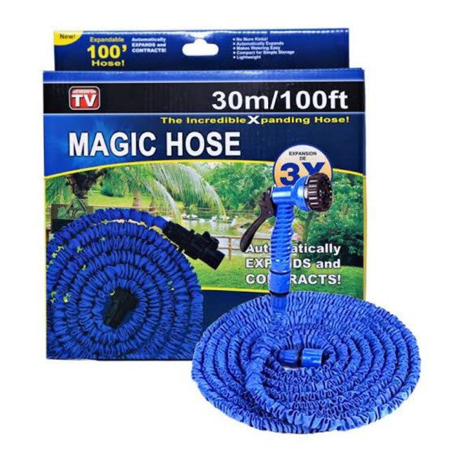 Magic Hose Pipe (100 ft) With 7 Spray Gun Functions - kissanmall.pk